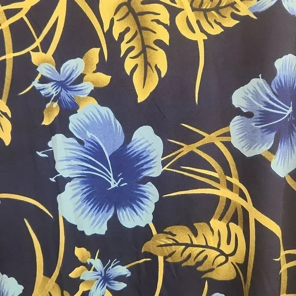 Vintage Kisses & Hugs Hibiscus Print Dress 2XL